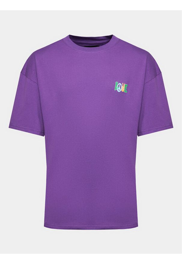 Night Addict T-Shirt MTS-NA149SOUL Fioletowy Regular Fit. Kolor: fioletowy. Materiał: bawełna