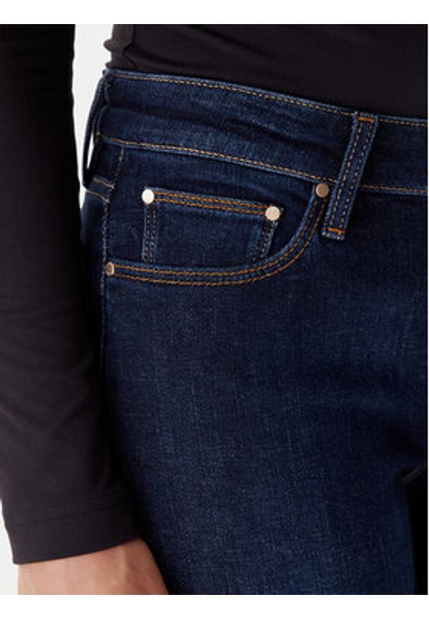 Guess Jeansy W5BA96 D4U54 Granatowy Wide Leg. Kolor: niebieski