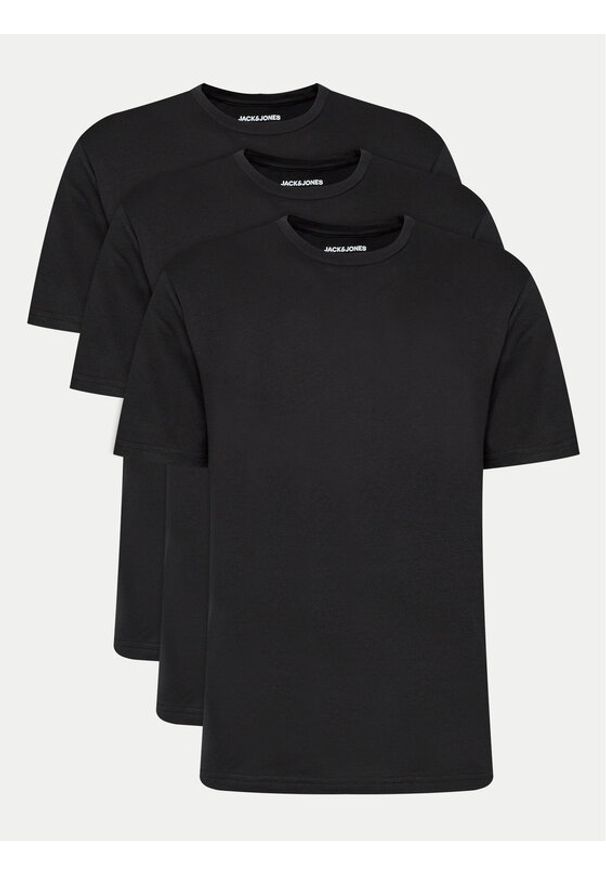 Jack & Jones - Jack&Jones Komplet 3 t-shirtów Under 12248076 Czarny Standard Fit. Kolor: czarny. Materiał: syntetyk