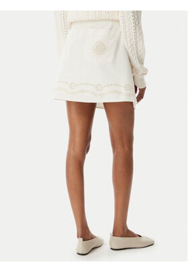 Tommy Jeans Spódnica mini DW0DW22297 Biały Regular Fit. Kolor: biały. Materiał: bawełna