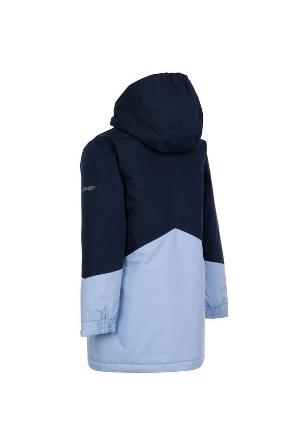 TRESPASS - Wodoodporny Płaszcz Przeciwdeszczowy Dla Dzieci Oleta. Kolor: niebieski. Styl: sportowy. Sport: turystyka piesza