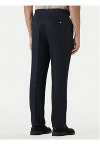 BOSS Spodnie materiałowe H-Perino 50563231 Granatowy Relaxed Fit. Kolor: niebieski. Materiał: len #3