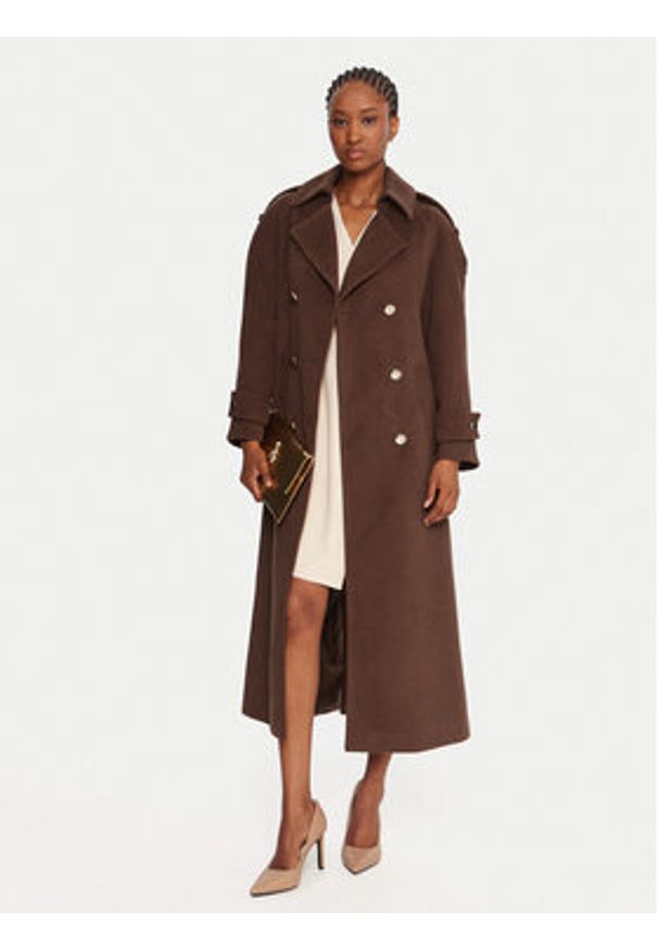 Rinascimento Płaszcz przejściowy CFC0125809003 Brązowy Regular Fit. Kolor: brązowy. Materiał: syntetyk