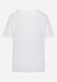 Renee - Biały T-shirt Errona. Kolor: biały. Materiał: jeans, dzianina. Długość rękawa: krótki rękaw. Długość: krótkie #6