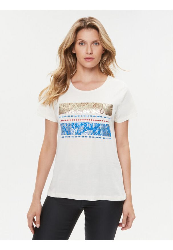 Cream T-Shirt Tuna 10610058 Biały Relaxed Fit. Kolor: biały. Materiał: bawełna