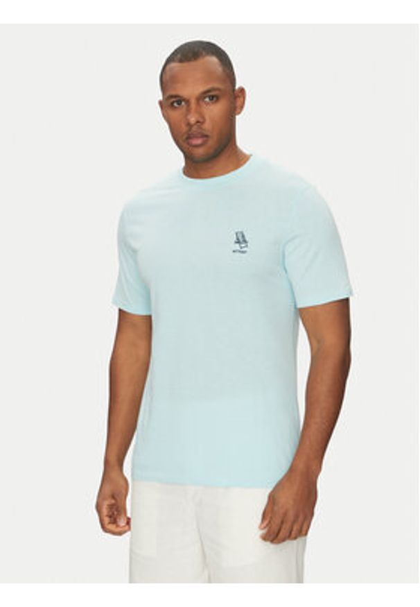 Blend T-Shirt 20718848 Turkusowy Regular Fit. Kolor: turkusowy. Materiał: bawełna