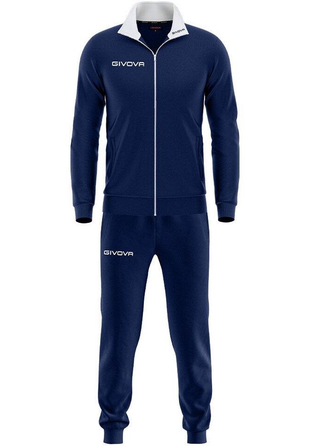 Givova Tuta Torino M: Oddychający garnitur dla mężczyzn. Kolor: wielokolorowy, biały. Materiał: dresówka. Sport: fitness