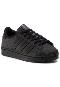 Adidas - Buty adidas Superstar C FU7715 Cblack/Cblack/Cblack. Kolor: czarny. Materiał: skóra