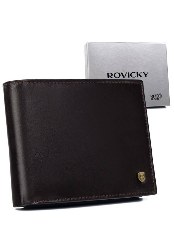 ROVICKY - Portfel skórzany Rovicky [DH] N992-RVT. Materiał: skóra
