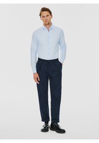 Pako Lorente - PAKO LORENTE – Niebieska bawełniana koszula męska. Kolor: niebieski, biały. Materiał: bawełna. Długość rękawa: długi rękaw. Długość: długie. Styl: elegancki #4