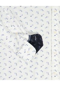 PAUL & SHARK - Bawełniana koszula z nadrukiem rekina. Kolor: biały. Materiał: bawełna. Wzór: nadruk. Sezon: lato. Styl: klasyczny #3