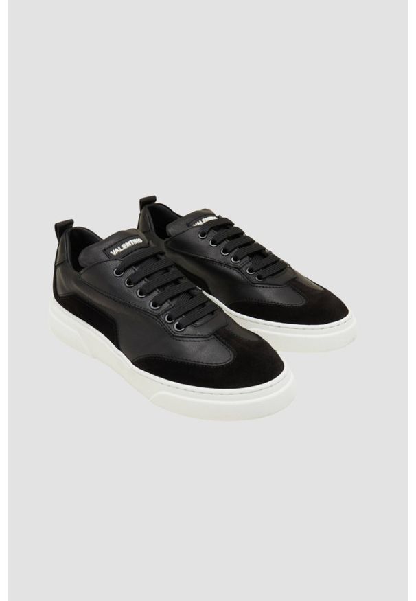 Valentino by Mario Valentino - VALENTINO Czarne sneakersy Stan S Lace-Up. Kolor: czarny