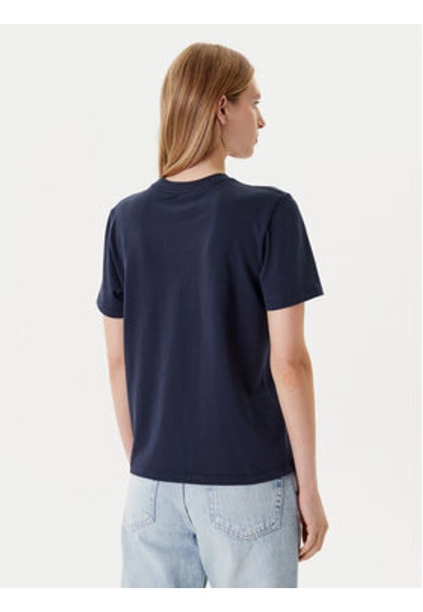 Calvin Klein Jeans T-Shirt LV047C855G Granatowy Regular Fit. Kolor: niebieski. Materiał: bawełna