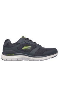 skechers - Buty męskie Skechers Flex Advantage 4.0 232225CHAR - szare. Okazja: na co dzień. Zapięcie: sznurówki. Kolor: szary. Materiał: guma, materiał, syntetyk. Szerokość cholewki: normalna. Model: Skechers Sport #1