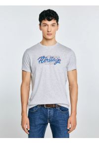 Big-Star - Koszulka męska z nadrukiem szara Keren 902. Kolor: szary. Materiał: bawełna. Wzór: nadruk #1
