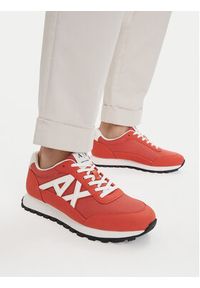 Armani Exchange Sneakersy XM001960 AF19388 MZ440 Pomarańczowy. Kolor: pomarańczowy. Materiał: zamsz, skóra #4