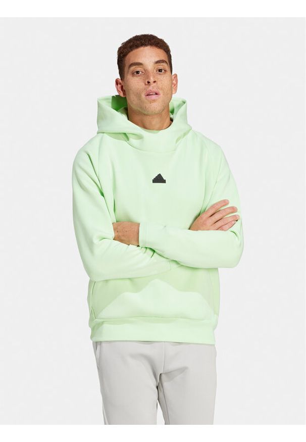 Adidas - adidas Bluza Z.N.E. Premium IR5212 Zielony Loose Fit. Kolor: zielony. Materiał: bawełna, syntetyk