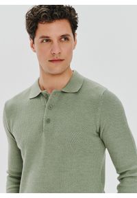 PAKO LORENTE – Zielony sweter męski z kołnierzykiem P24SF-2X-005-Z-0 - Pako Lorente. Kolor: zielony. Materiał: bawełna #4