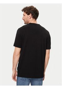 Karl Lagerfeld - KARL LAGERFELD T-Shirt 755026 542221 Czarny Regular Fit. Typ kołnierza: dekolt w karo. Kolor: czarny. Materiał: bawełna #4