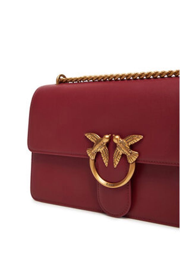 Pinko - PINKO Torebka Love One Classic Dc PE 25 PCPL 100941 A0F1 Bordowy. Kolor: czerwony. Materiał: skórzane