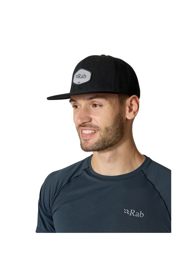Czapka z daszkiem bawełniana Rab Axion Badge Cap. Kolor: czarny. Materiał: bawełna