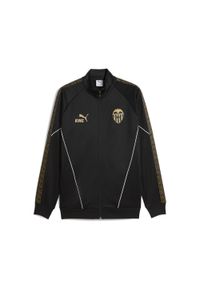 Puma - Męska kurtka Valencia CF KING Anthem PUMA Black Victory Gold Beige. Kolor: czarny, wielokolorowy, beżowy. Sport: bieganie