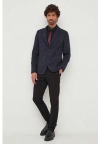 Michael Kors marynarka męska kolor granatowy. Kolor: niebieski. Materiał: materiał #4