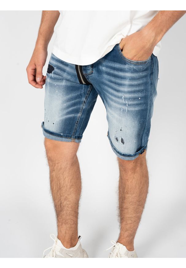 Xagon Szorty "Denim Shorts" | MR 231 | Mężczyzna | Niebieski. Okazja: na co dzień. Kolor: niebieski. Materiał: bawełna, elastan. Styl: vintage, casual, rockowy