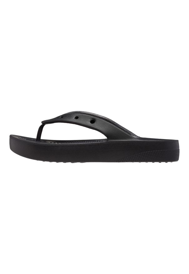 Japonki damskie Crocs Platform Flip. Kolor: czarny. Materiał: materiał, syntetyk. Obcas: na platformie. Styl: sportowy