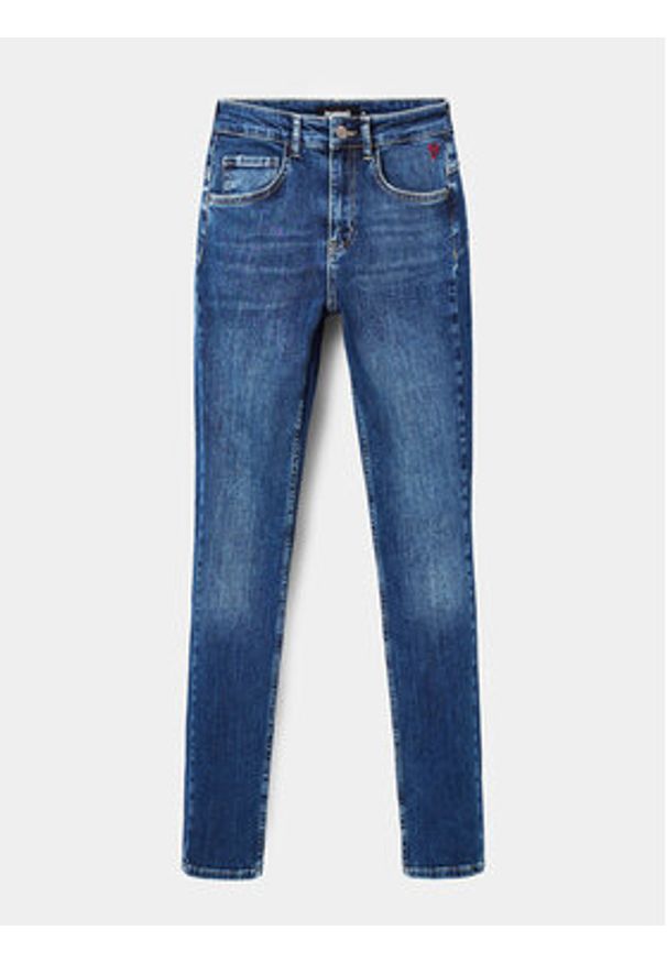 Desigual Jeansy 23SWDD21 Granatowy Skinny Fit. Kolor: niebieski