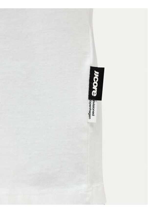 Jack & Jones T-Shirt Club Badge 12295036 Biały Regular Fit. Kolor: biały. Materiał: bawełna
