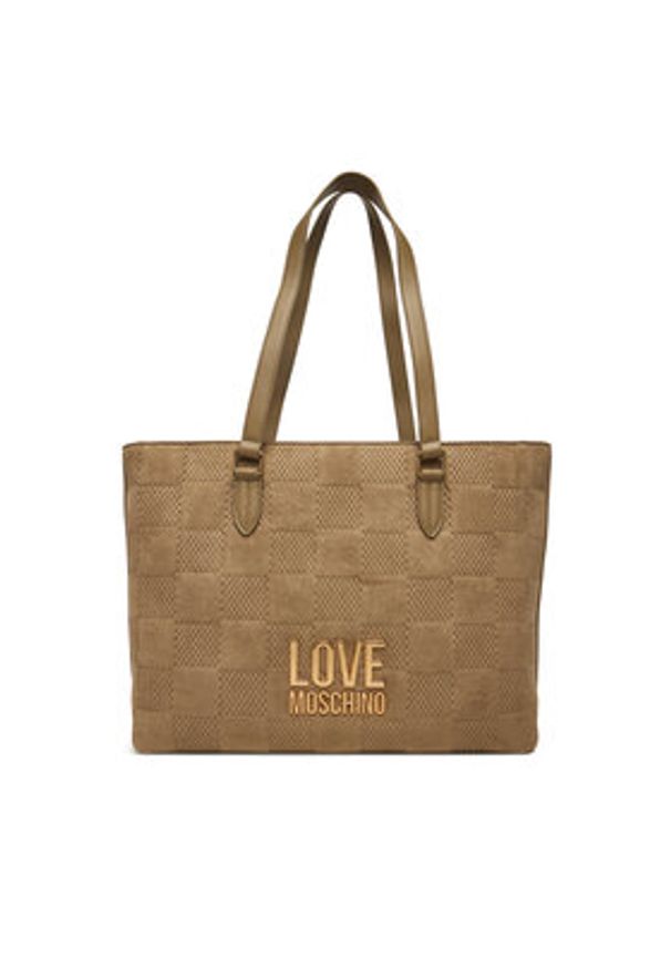 Love Moschino - LOVE MOSCHINO Torebka JC4123PP0NKB110A Beżowy. Kolor: beżowy. Materiał: skórzane