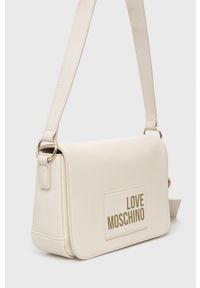 Love Moschino torebka kolor beżowy. Kolor: beżowy. Rodzaj torebki: na ramię #5