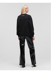 Karl Lagerfeld - KARL LAGERFELD Bluza Ikonik Emroidered 226W1817 Czarny Regular Fit. Typ kołnierza: dekolt w karo. Kolor: czarny. Materiał: bawełna #2
