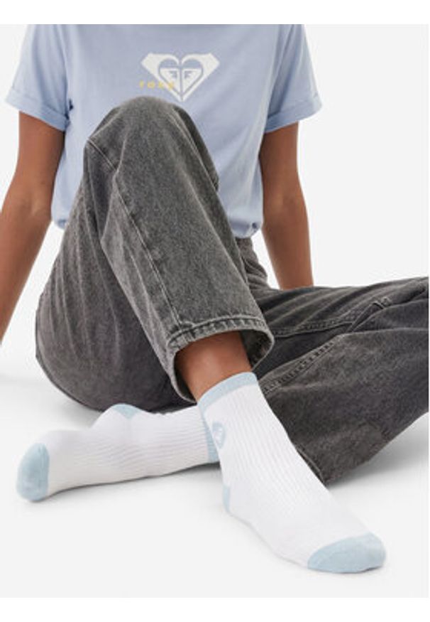 Roxy Skarpety długie AS_ROXY_04Z_SS25 (3-PACK) Biały. Kolor: biały. Materiał: bawełna