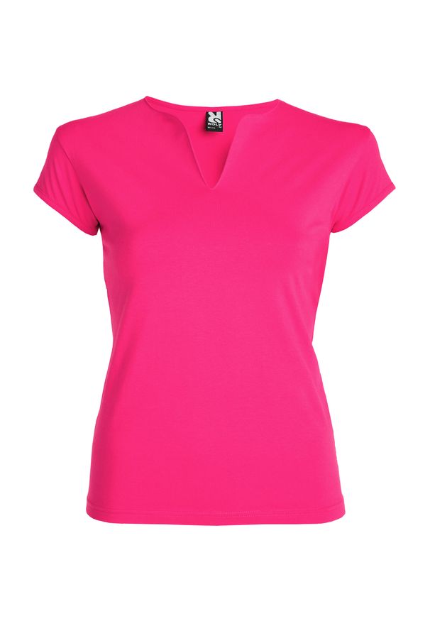 ROLY - Koszulka Damska Belice. Kolor: różowy, czerwony, wielokolorowy. Sport: turystyka piesza