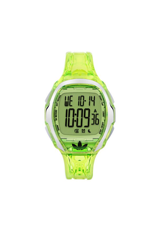 Adidas - adidas Zegarek Athletics One AOFH25005 Zielony. Kolor: zielony. Materiał: guma