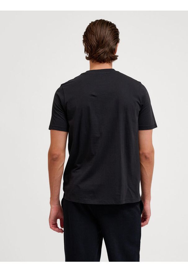 Hummel koszulka męska bawełniana logo haftowane hml Pulse T-shirt. Kolor: czarny. Materiał: bawełna. Wzór: haft. Sport: fitness