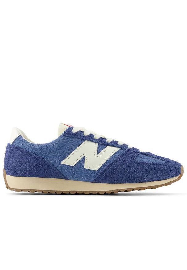 Buty unisex New Balance U471PSB - niebieskie. Kolor: niebieski. Materiał: materiał, zamsz, syntetyk, guma, skóra. Szerokość cholewki: normalna. Wzór: jodełka