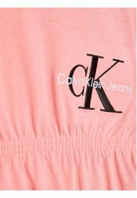 Calvin Klein Jeans Sukienka codzienna IG0IG01608 Różowy Regular Fit. Okazja: na co dzień. Kolor: różowy. Materiał: bawełna. Typ sukienki: proste. Styl: casual