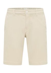 Mustang Szorty materiałowe Amsterdam 1016450 Beżowy Slim Fit. Kolor: beżowy. Materiał: bawełna