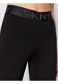 DKNY Legginsy P0RVQGIW Czarny Slim Fit. Kolor: czarny. Materiał: wiskoza