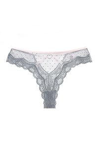 Intica - Majtki koronkowe damskie z ażurowym wzorem Corin. Kolor: szary. Materiał: koronka. Wzór: ażurowy