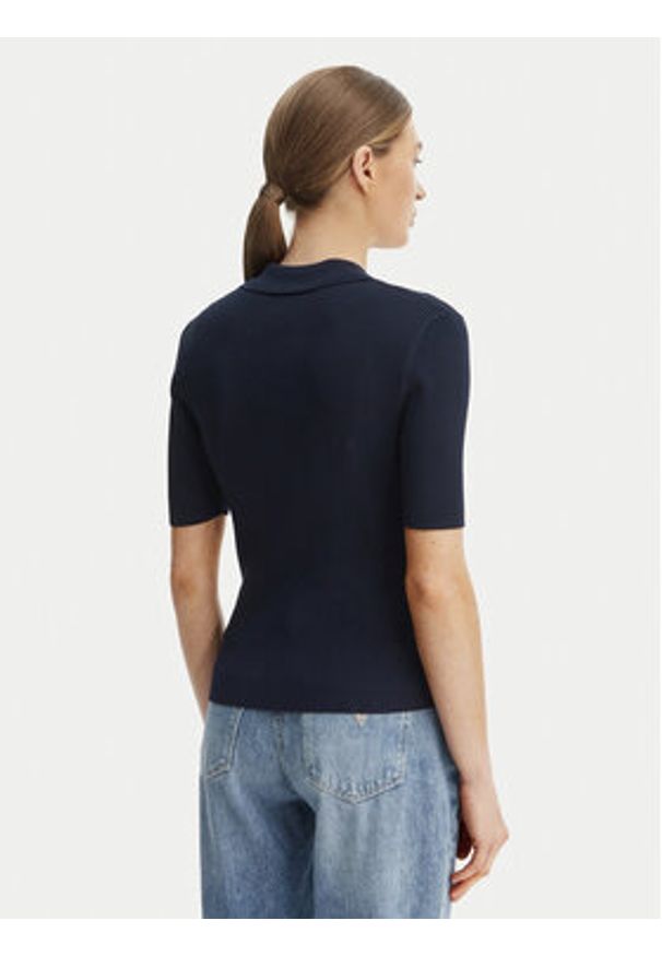 MICHAEL Michael Kors Bluzka MS661FZ5ZV Granatowy Slim Fit. Kolor: niebieski. Materiał: syntetyk