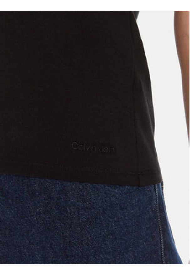 Calvin Klein T-Shirt LV044C216G Czarny Regular Fit. Kolor: czarny. Materiał: bawełna