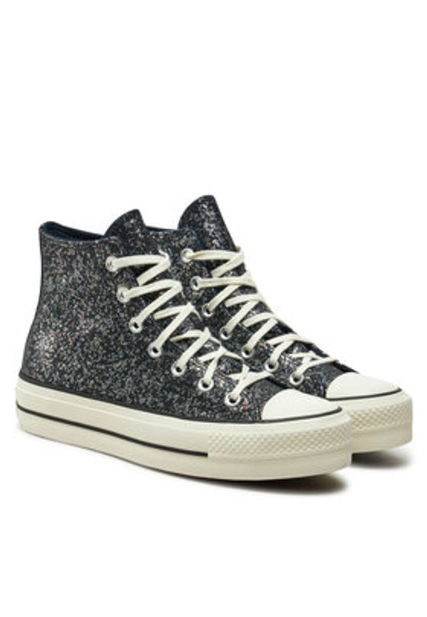 Converse Trampki Chuck Taylor All Star Lift Platform Glitter A09551C 401 Czarny. Kolor: czarny. Materiał: materiał. Obcas: na platformie