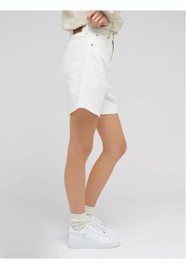 Lee Szorty jeansowe Stella L37EGVA60 112330595 Écru Regular Fit. Materiał: bawełna, lyocell