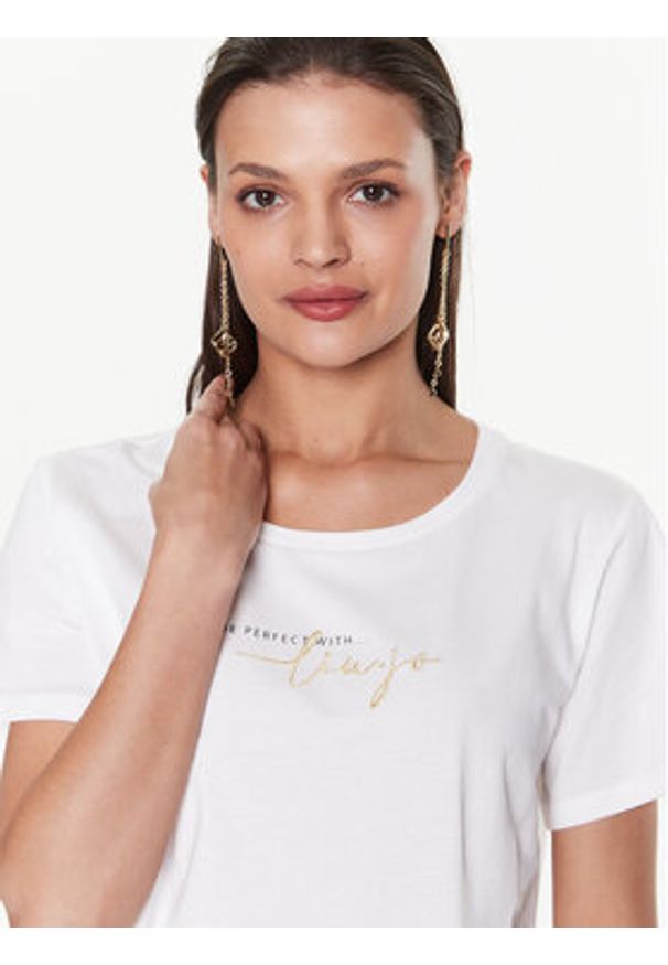 Liu Jo Sport T-Shirt TA3185 JS923 Biały Regular Fit. Kolor: biały. Materiał: bawełna. Styl: sportowy