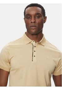 Karl Lagerfeld - KARL LAGERFELD Polo 745007 552200 Beżowy Regular Fit. Typ kołnierza: polo. Kolor: beżowy. Materiał: bawełna