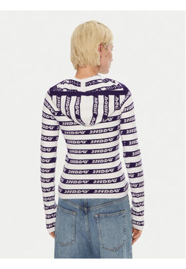 2NDDAY Sweter Conner 2245342404 Niebieski Slim Fit. Kolor: niebieski. Materiał: syntetyk